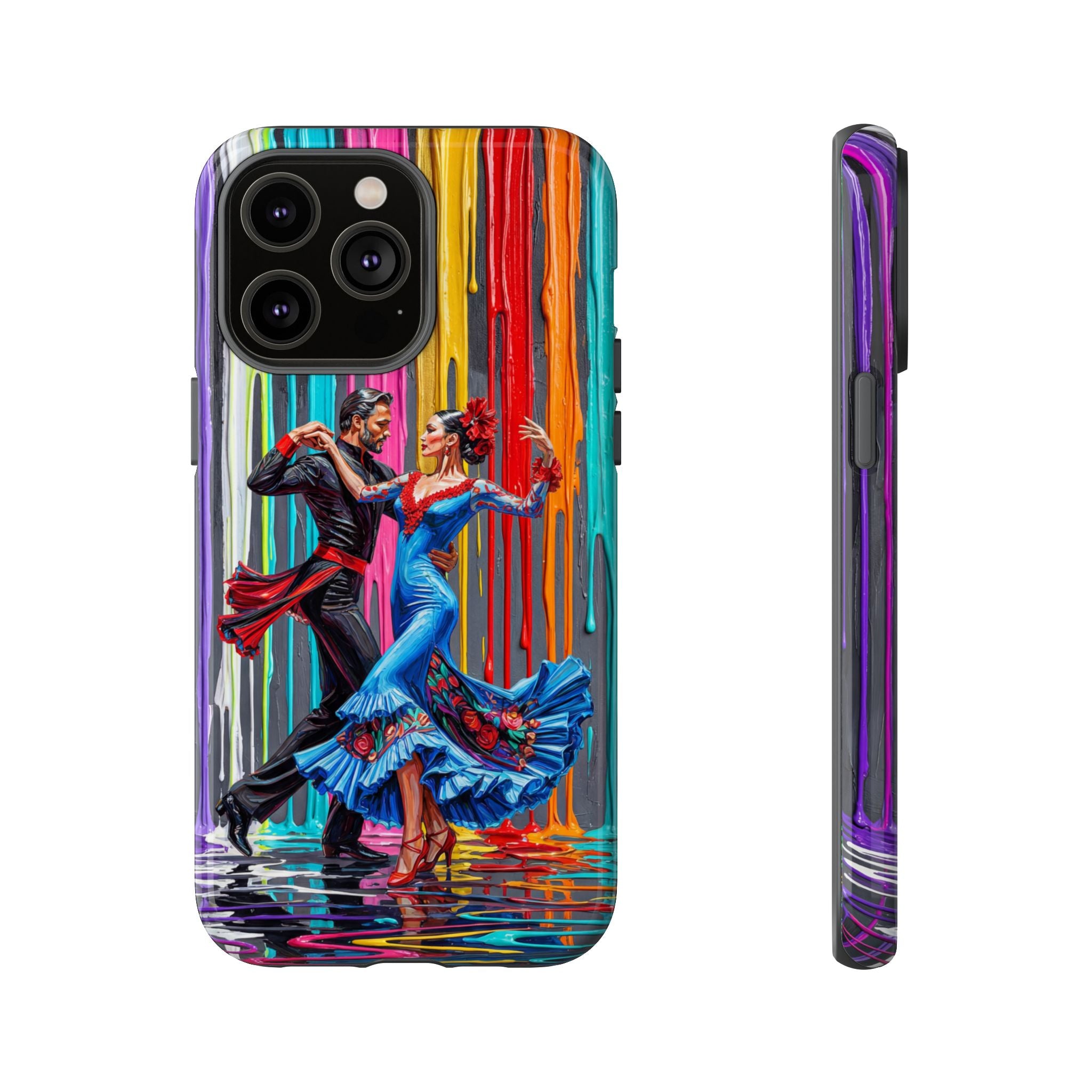 Colorful Tango iPhone Case | Vibrant Dancing Couple Art Protection