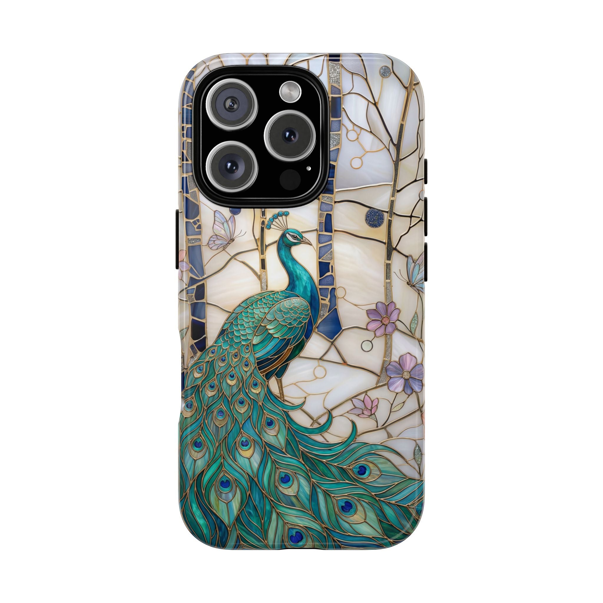 Peacock Stained Glass iPhone Case