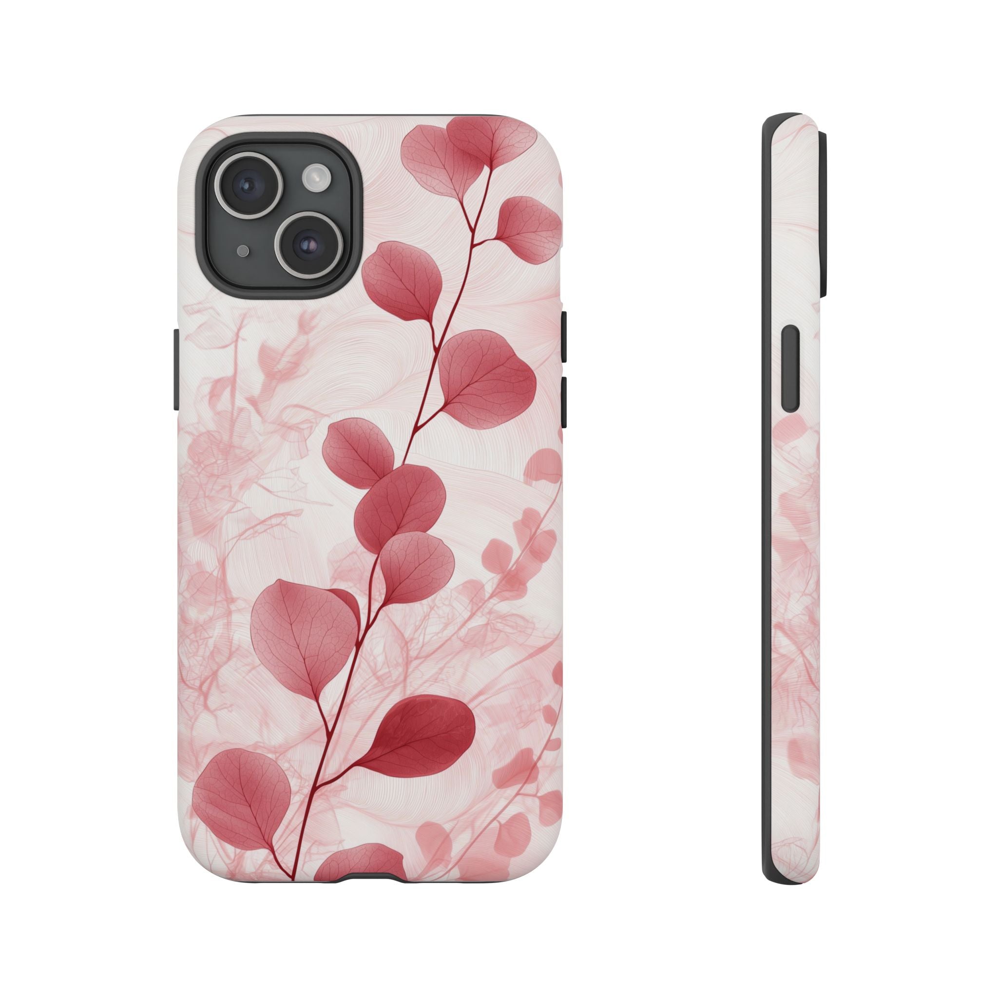 Pink Botanical Floral Eucalyptus iPhone Case