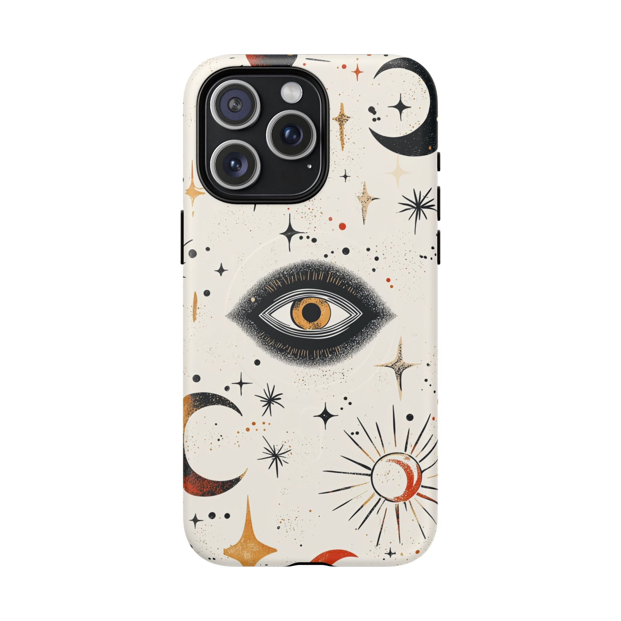 Custodia Mystic Eye MagSafe per iPhone | Luna e stelle celesti