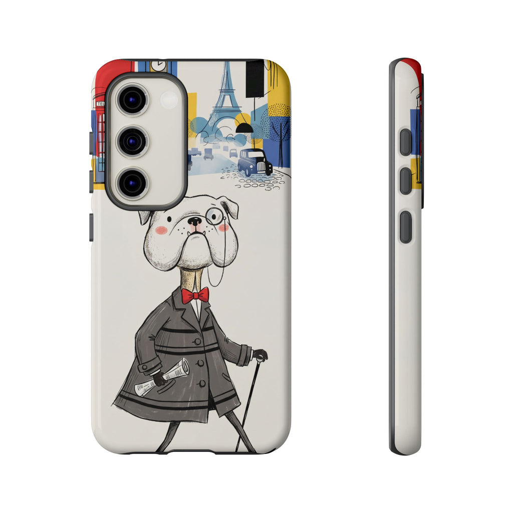 Vintage Dapper Gentleman Bulldog Samsung Galaxy Phone Case