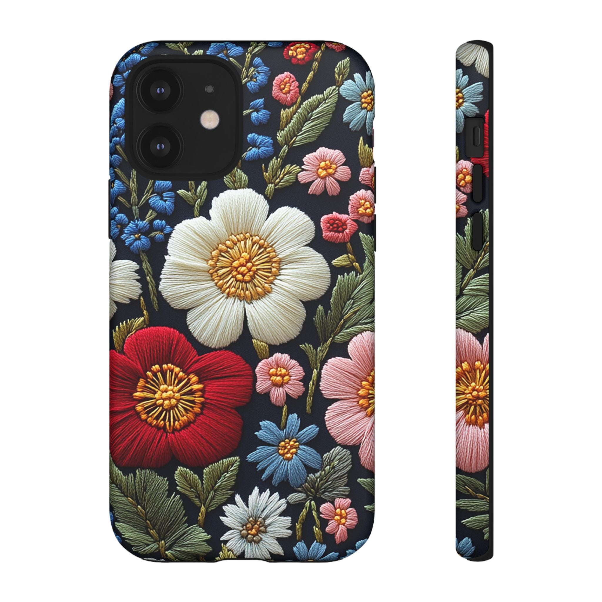Floral Embroidered Garden iPhone Case