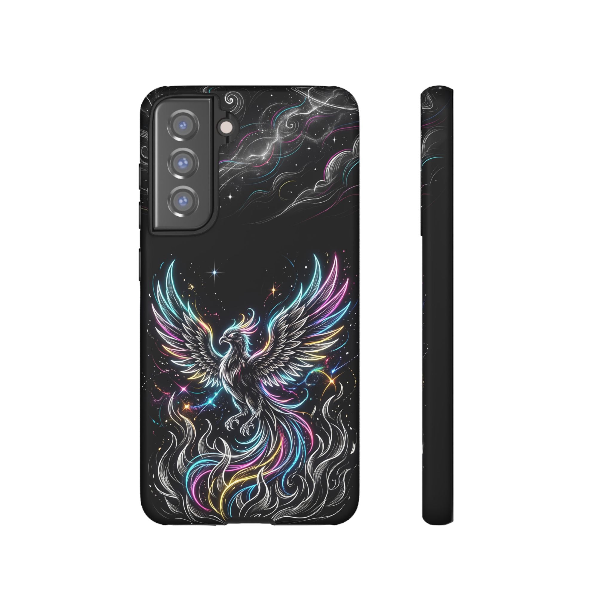 Colorful Neon Phoenix Tough Samsung Galaxy Phone Case
