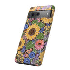 Sunflower & Wildflower Pattern Tough Google Pixel Phone Case