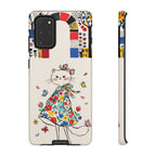 Floral Kitty Samsung Galaxy Phone Case | Cute Cat