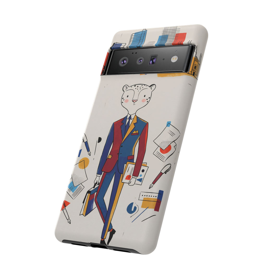 Leopard Executive Google Pixel Phone Case | Business Chic Illustrated
