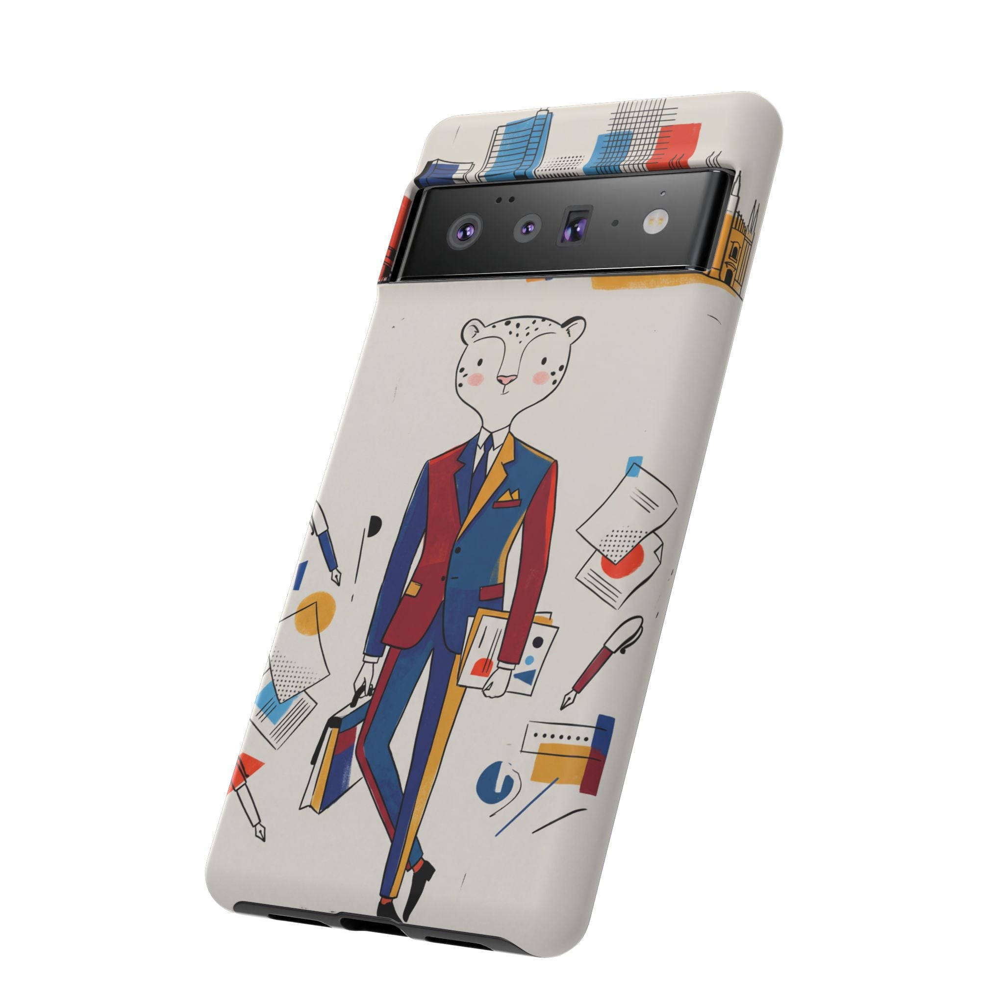 Leopard Executive Google Pixel Phone Case | Business Chic Illustrated