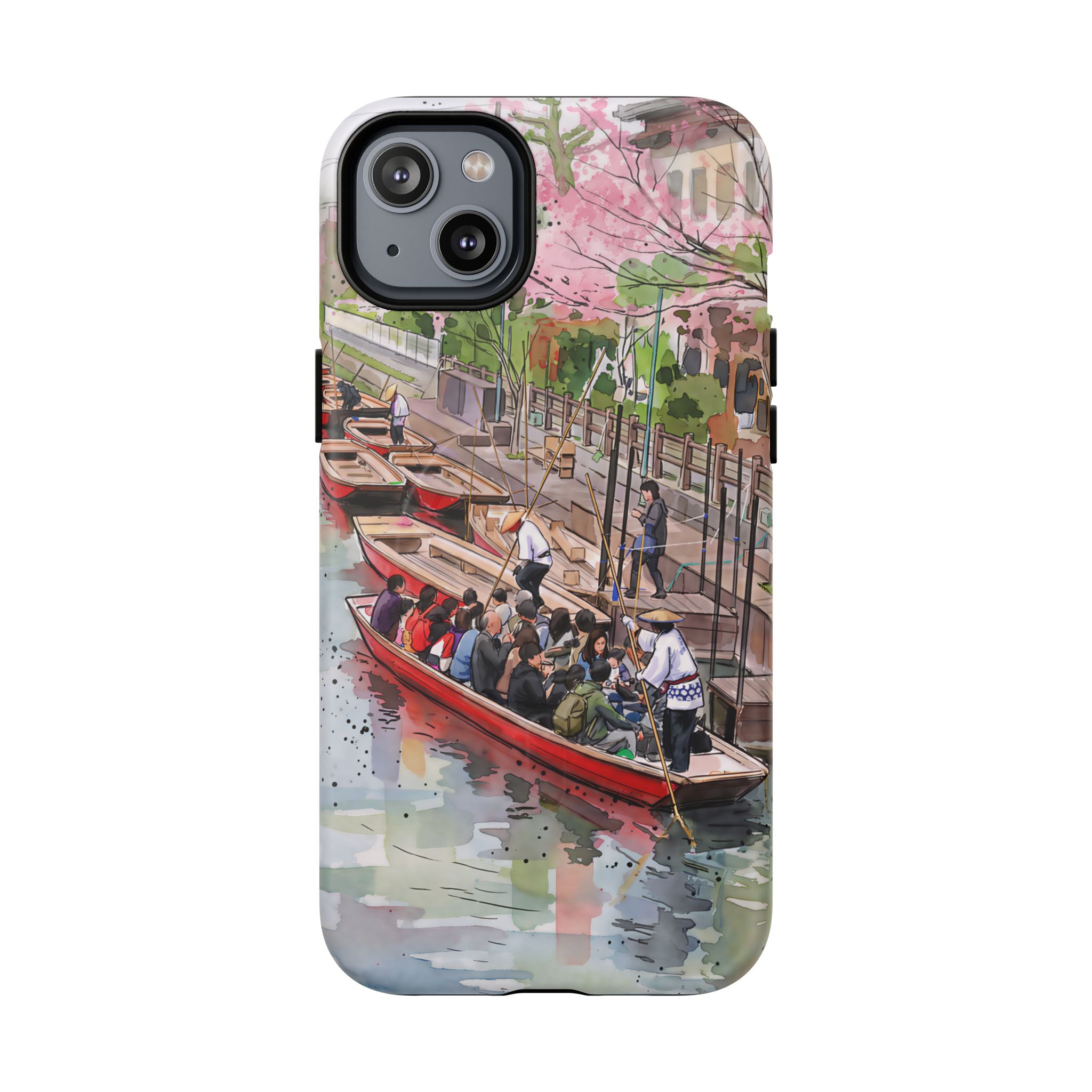 Japan Canal Boat Serenity | Art MagSafe iPhone Case