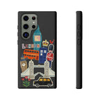 London Travel Samsung Galaxy Phone Case Aesthetic Sticker Collage Cute Retro City Cover
