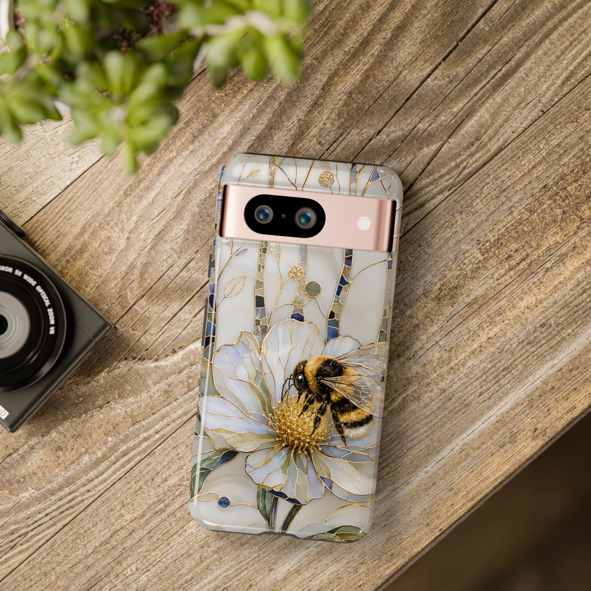 Bumblebee Google Pixel Phone Case | Stained Glass Bee Phone Case