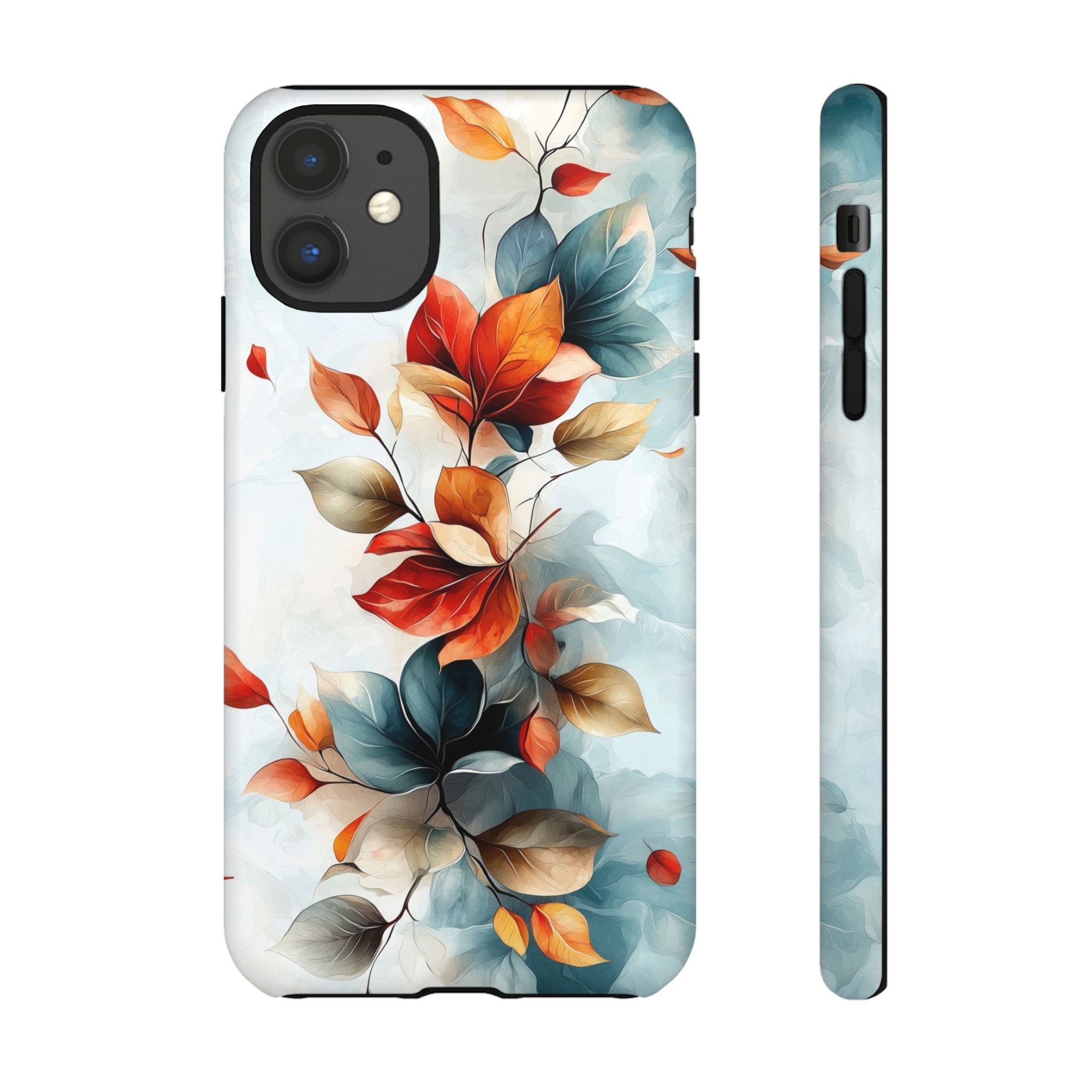 Floral Autumn Leaves Tough iPhone Case