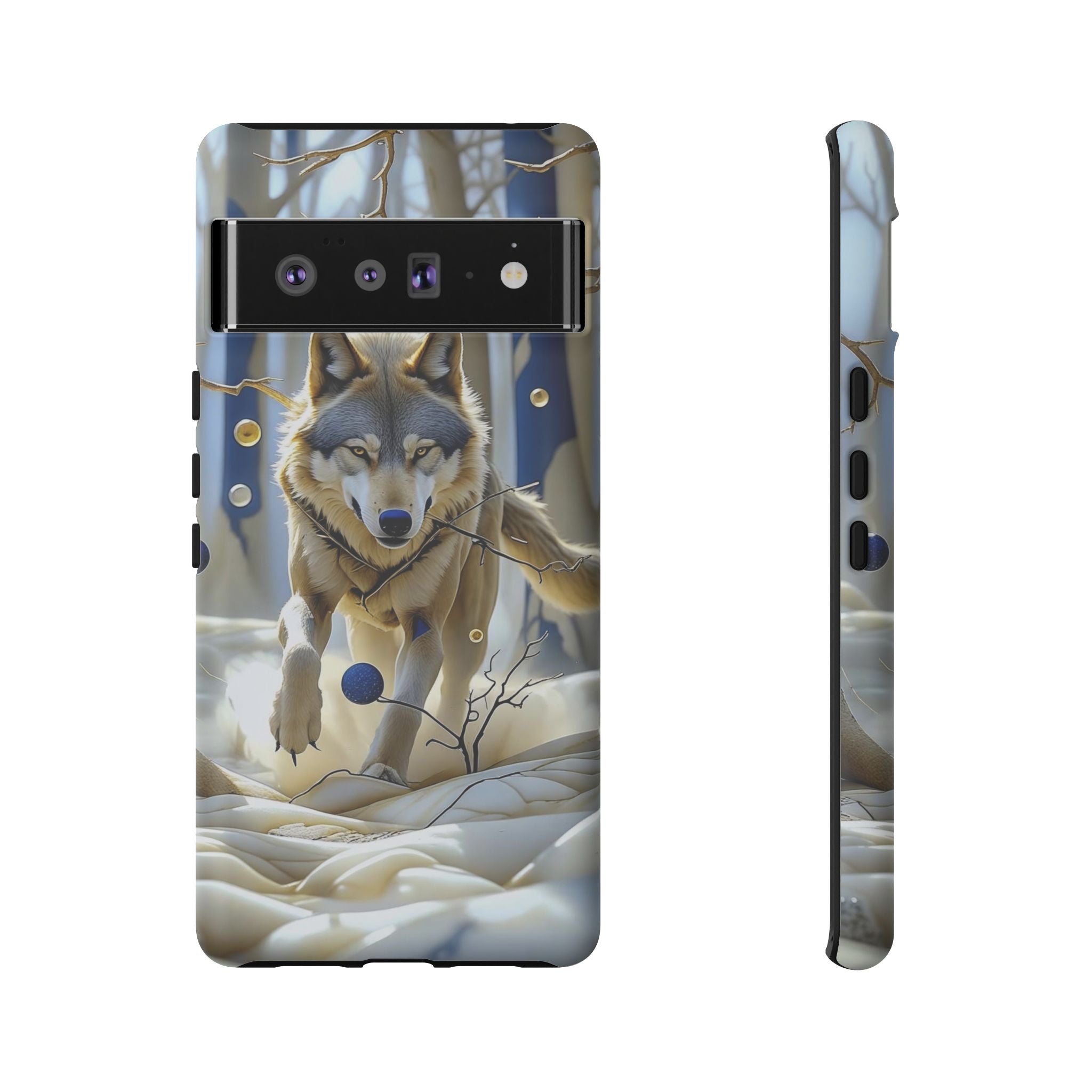 Wolf in Snow Google Pixel Case — Rugged Wildlife