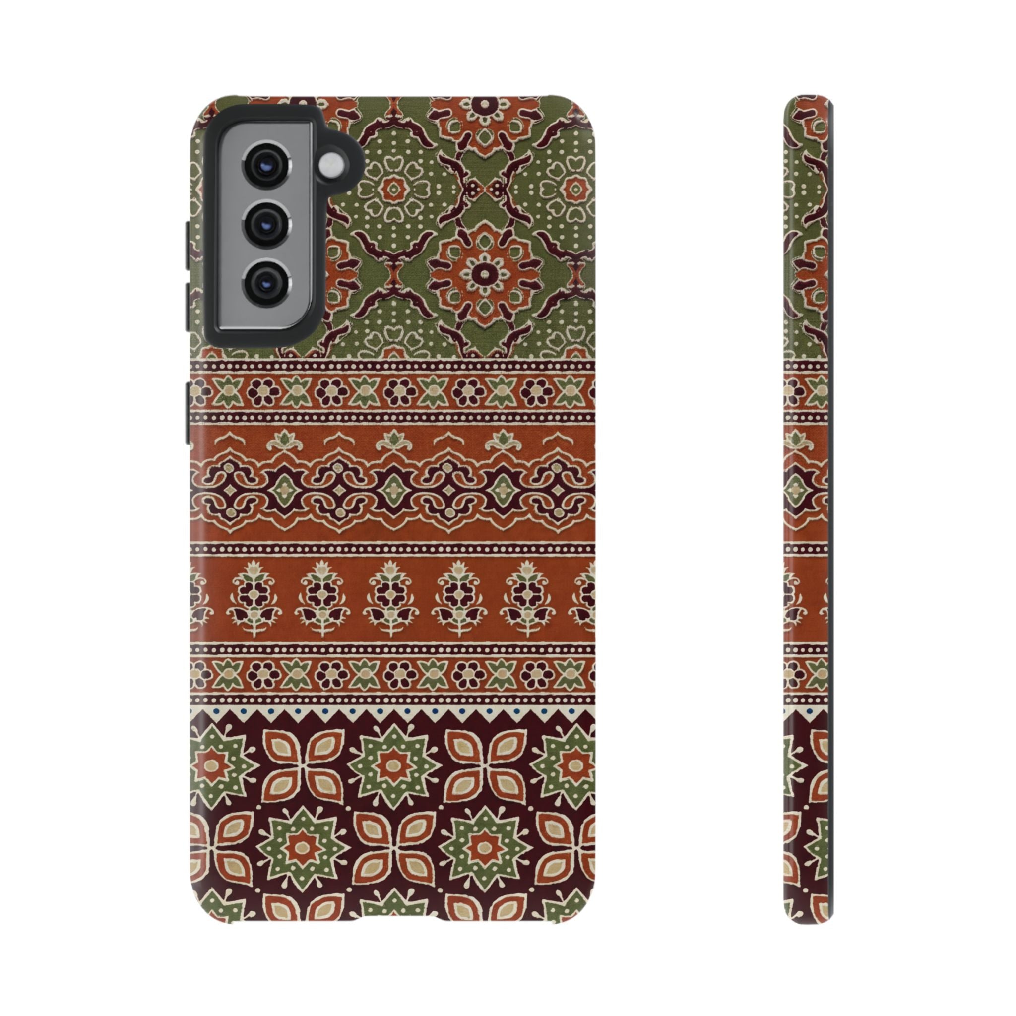 Batik Floral Protective Samsung Galaxy Case
