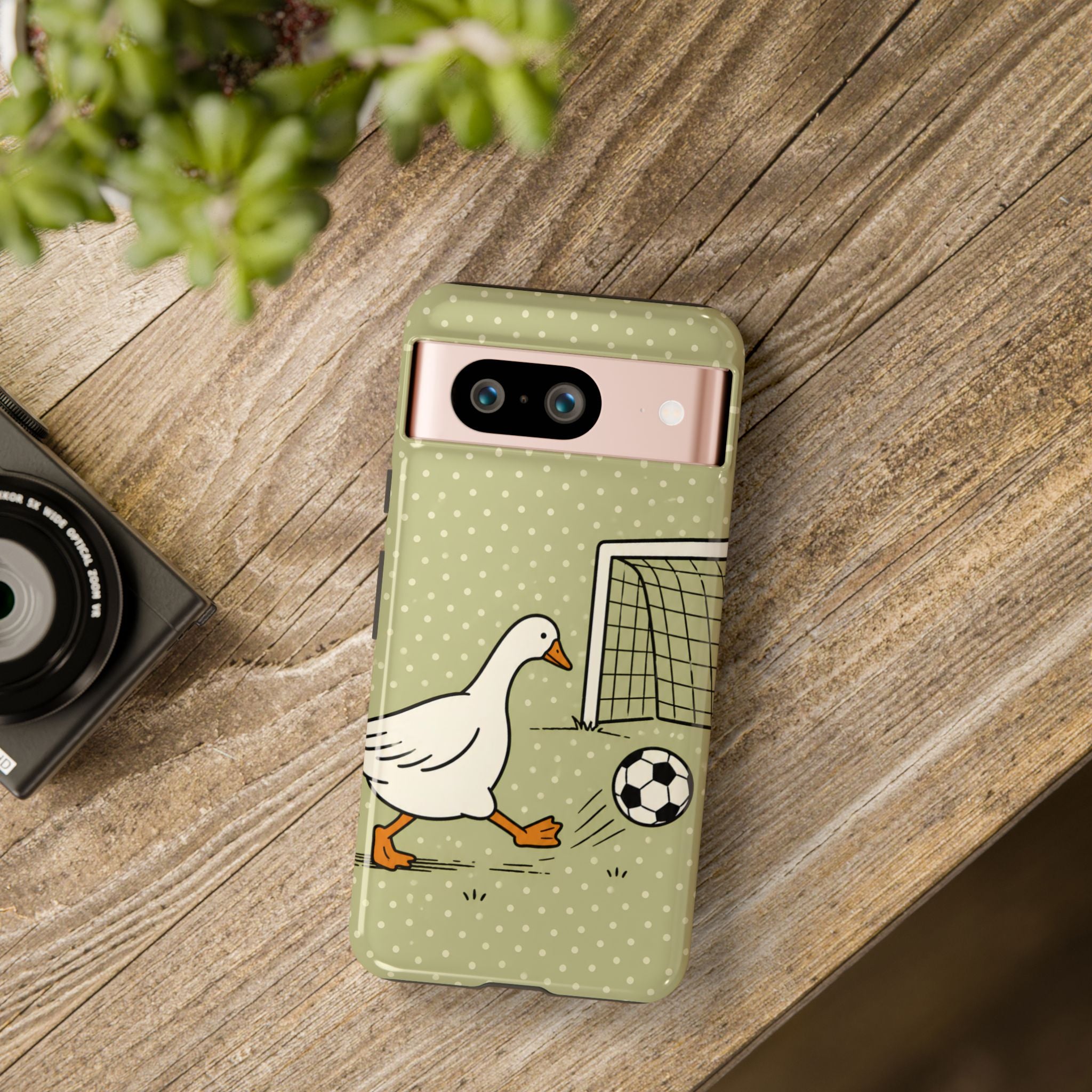 Funny Goose Soccer Google Pixel Phone Case | Cute Sports Bird Cover
