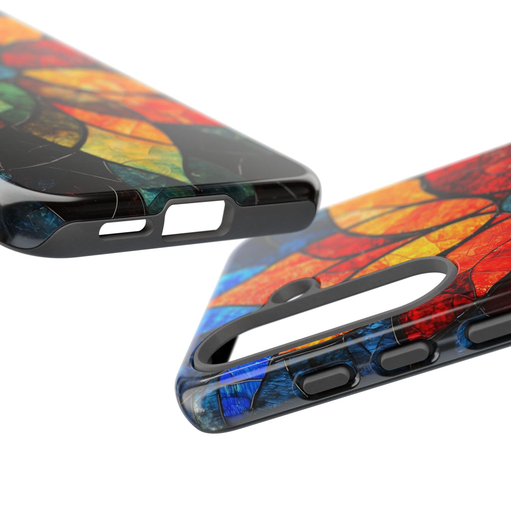 Stained Glass Flower Samsung Galaxy Case — Colourful Mosaic Protective Cover