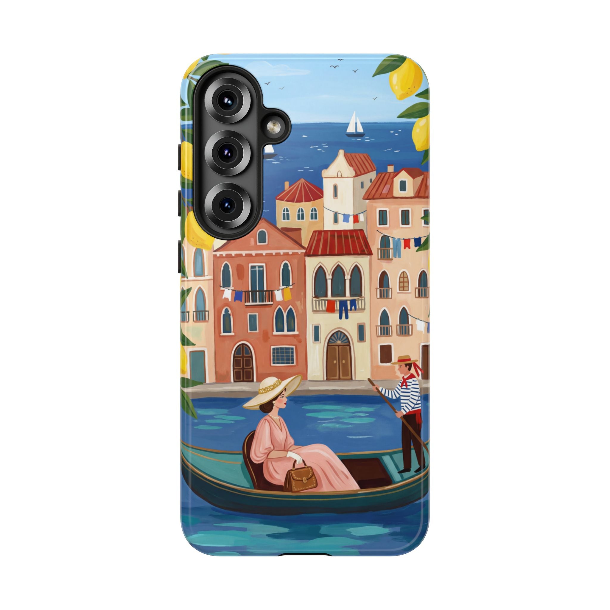 Venetian Gondola Samsung Galaxy Phone Case | Lemon Coast Waterfront Travel