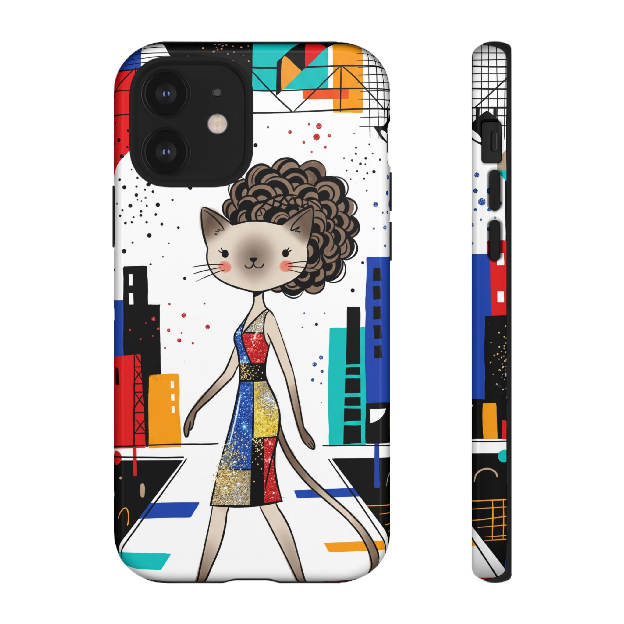 Catwalk City iPhone Case | Cute Fashion Cat