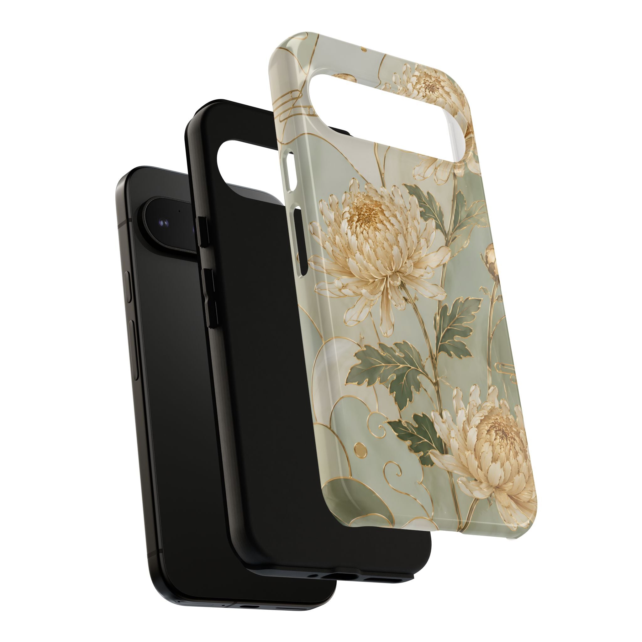 Chrysanthemum Google Pixel Phone Case | Vintage Floral Phone Case