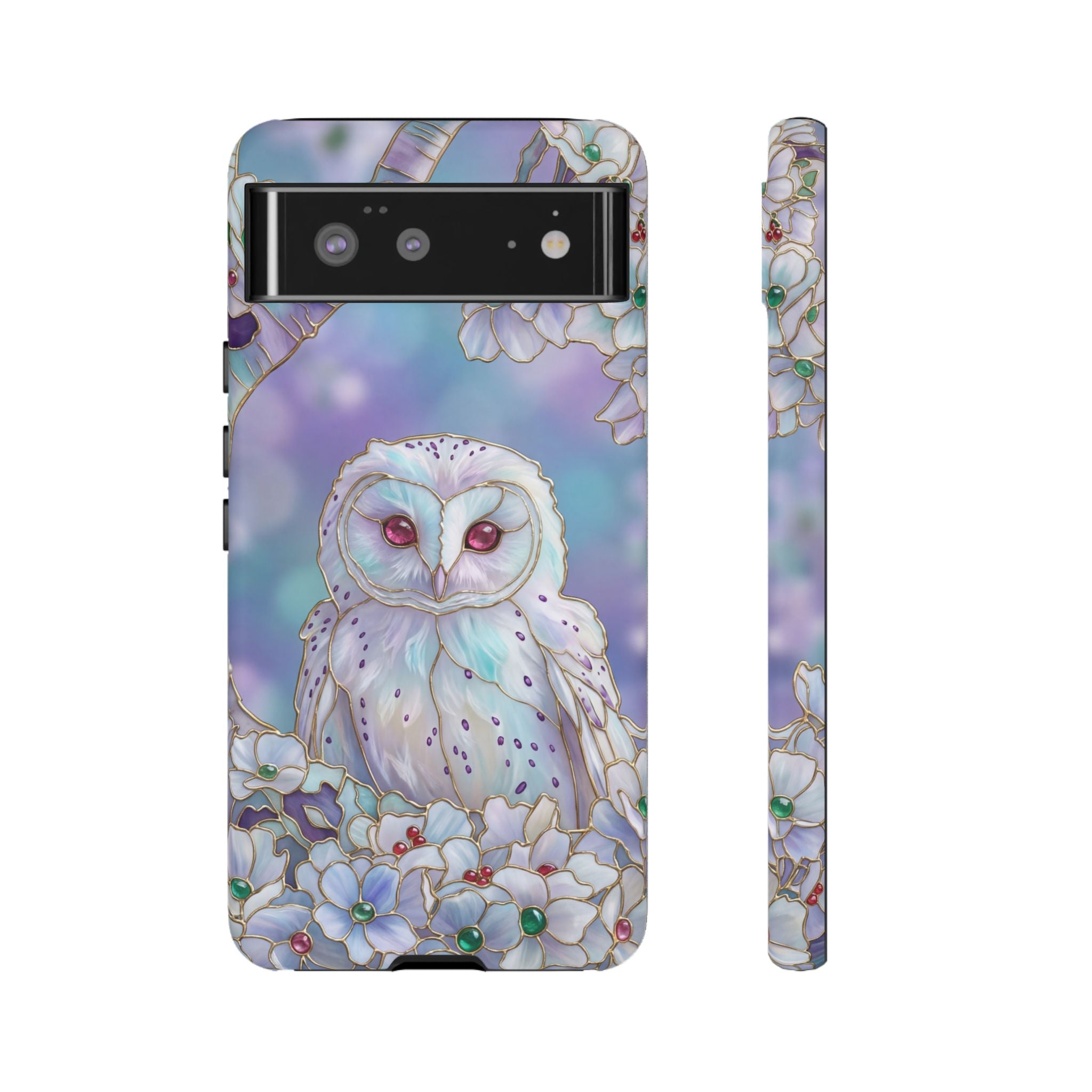 Pastel Floral  Mystical Barn Owl Google Pixel Case