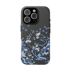 Blue Floral Cherry Blossom Tough iPhone Case
