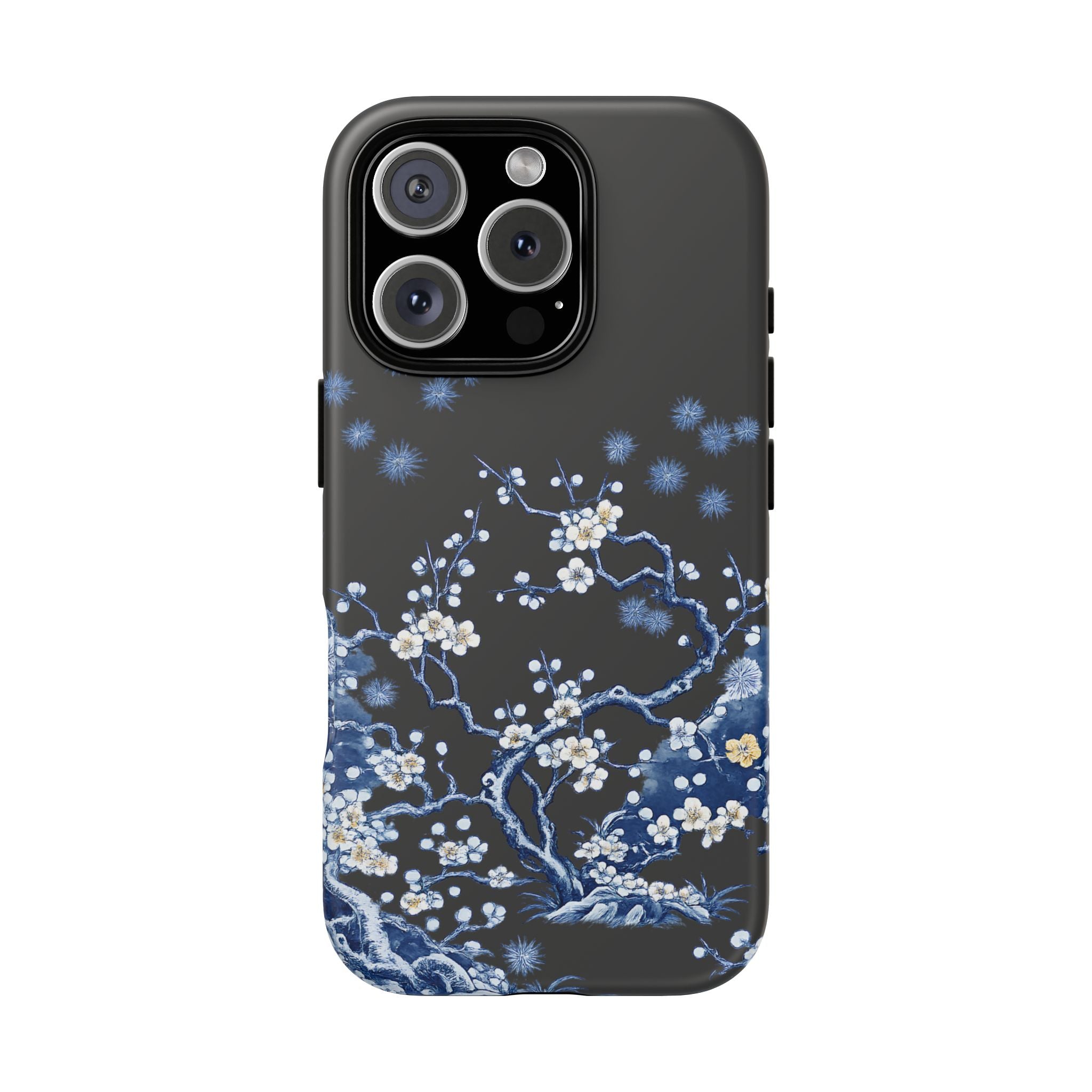 Blue Floral Cherry Blossom Tough iPhone Case