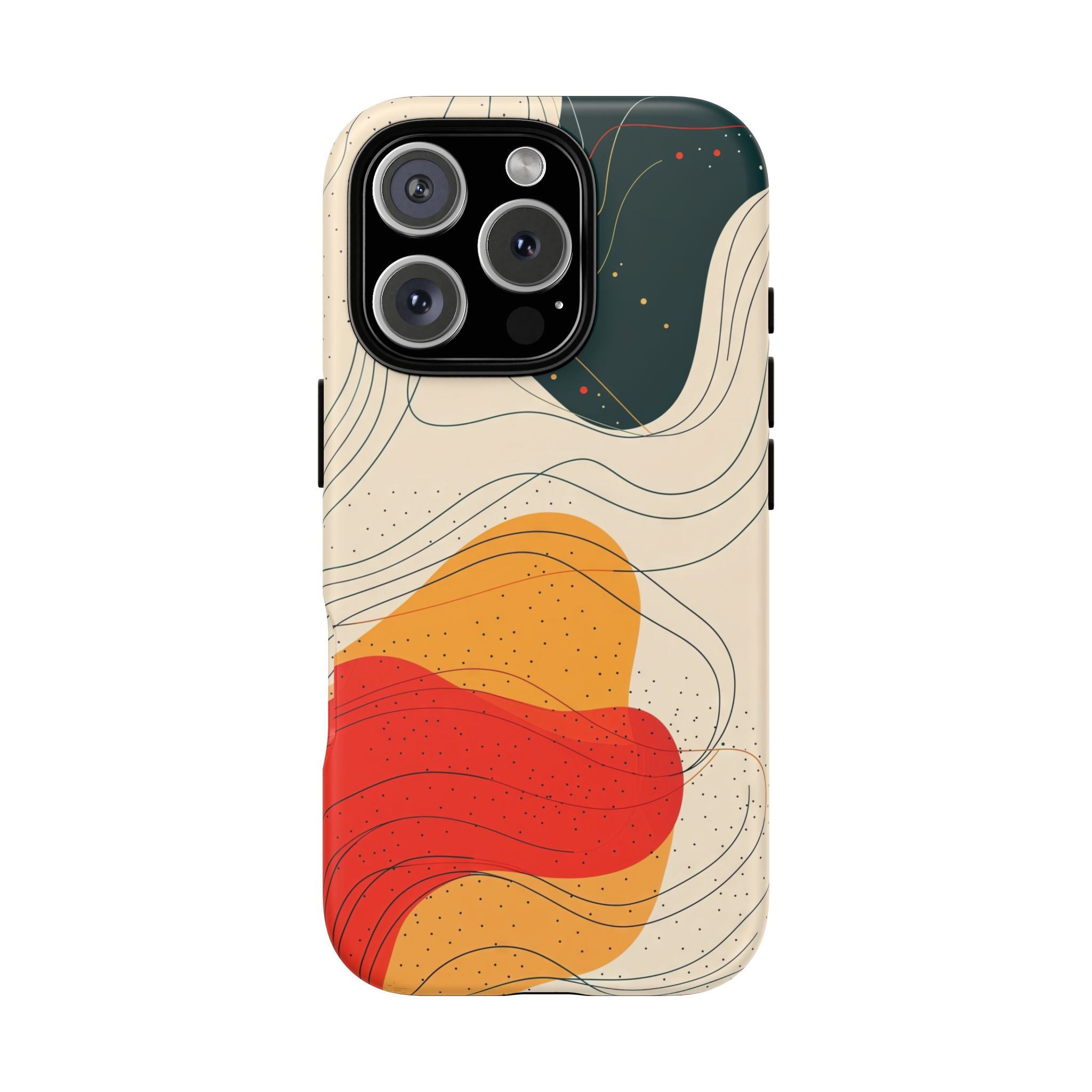 Abstract Retro Waves iPhone Case | Colourful Modern Art