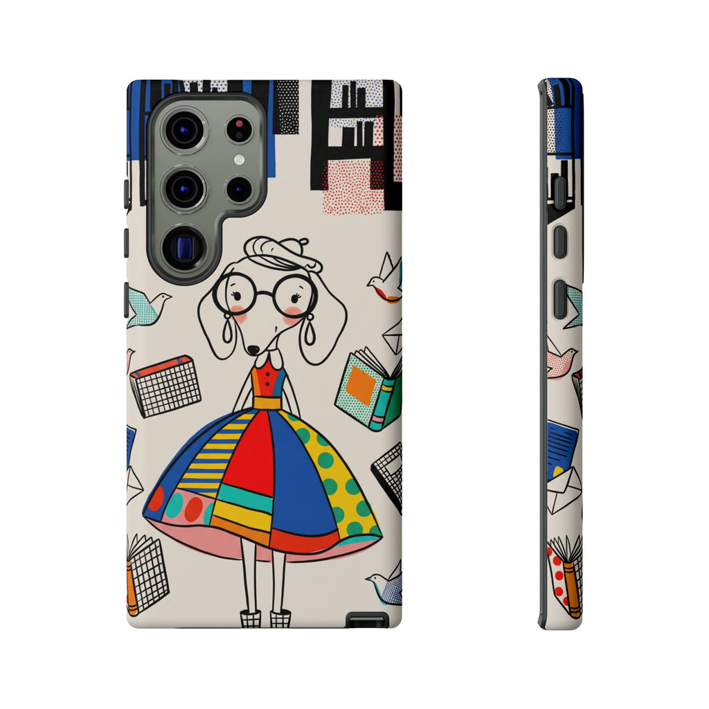 Cute Dachshund Dog Illustration Samsung Galaxy Phone Case