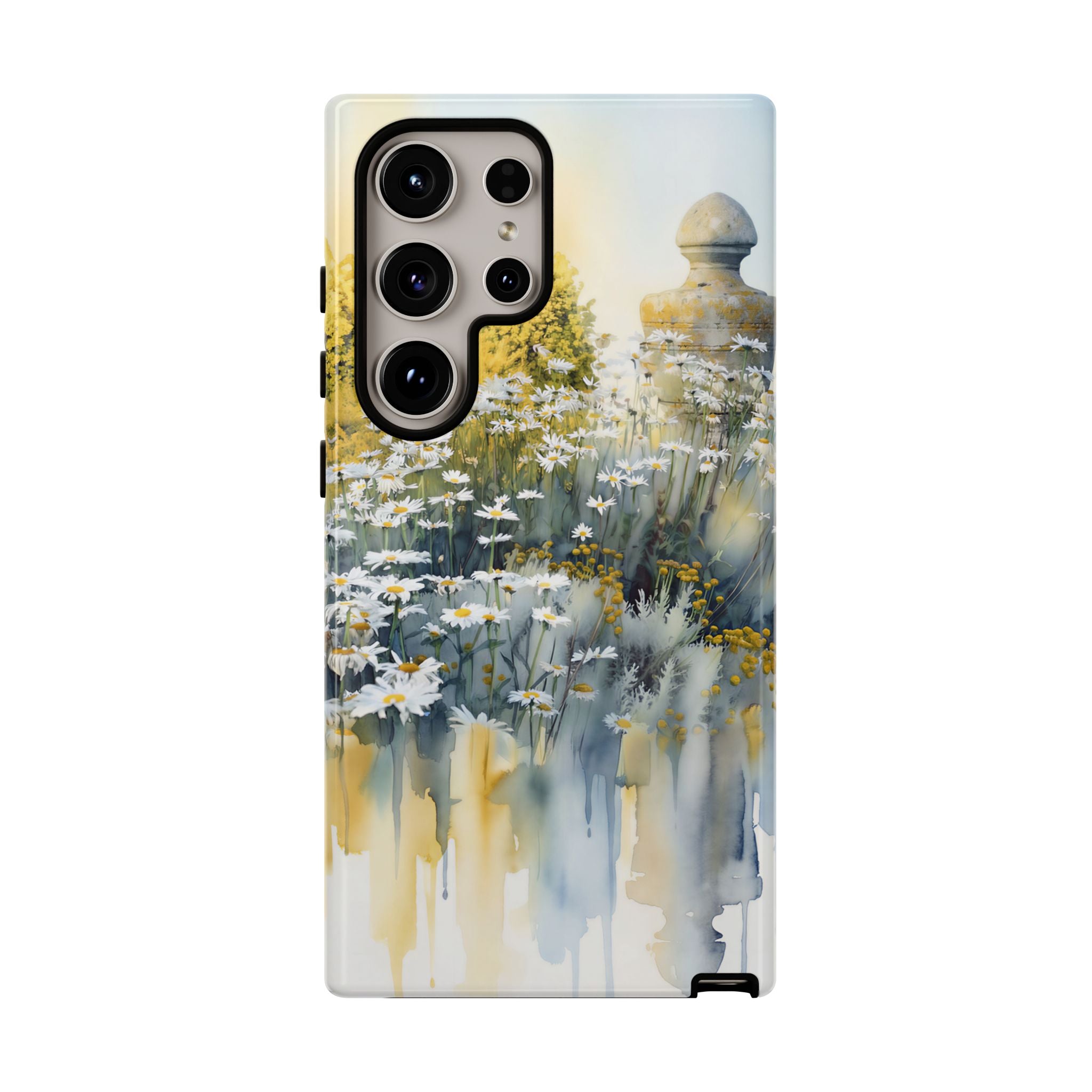 Watercolor Floral Daisy Garden Samsung Galaxy Phone Case