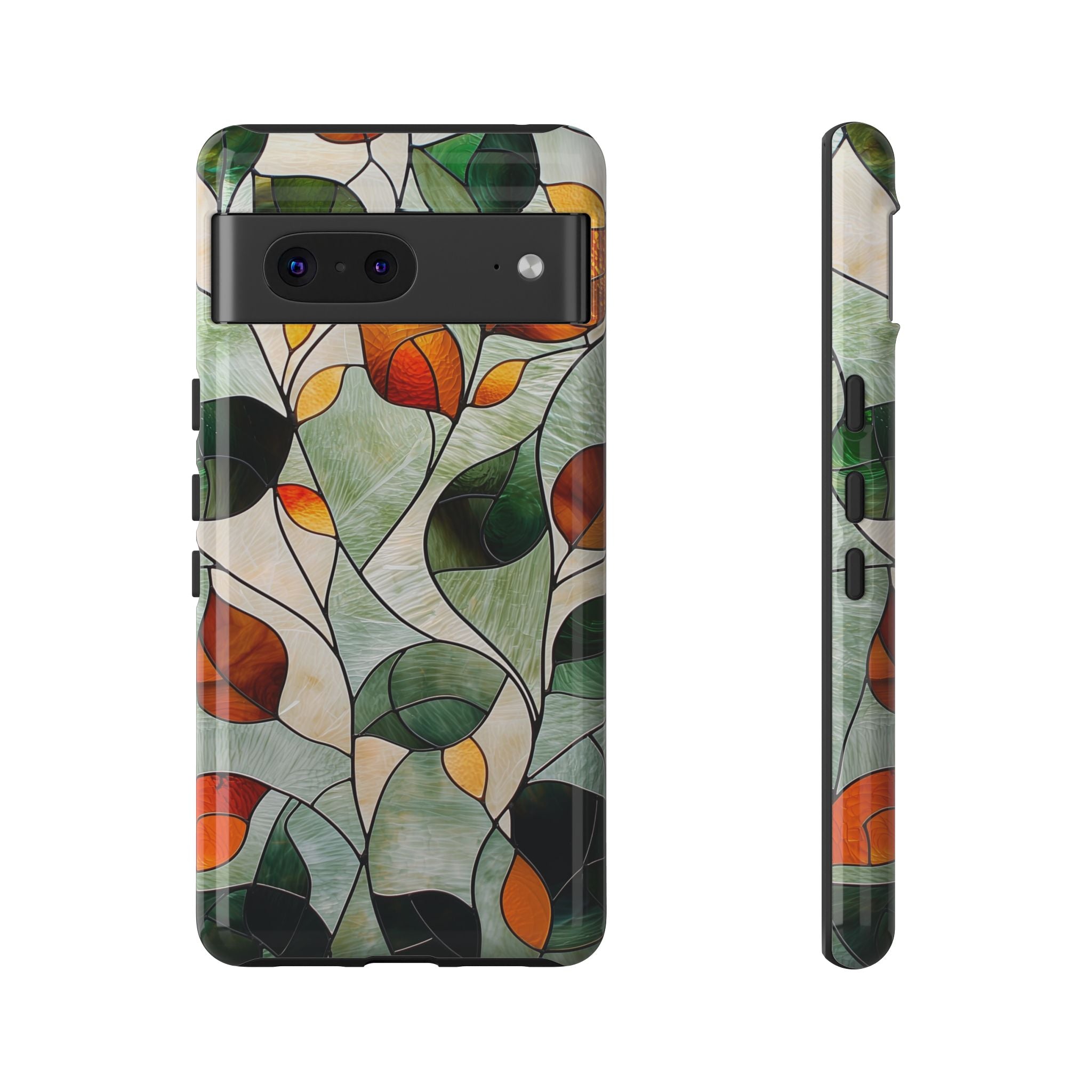 Autumn Stained Glass Leaf Google Pixel Case