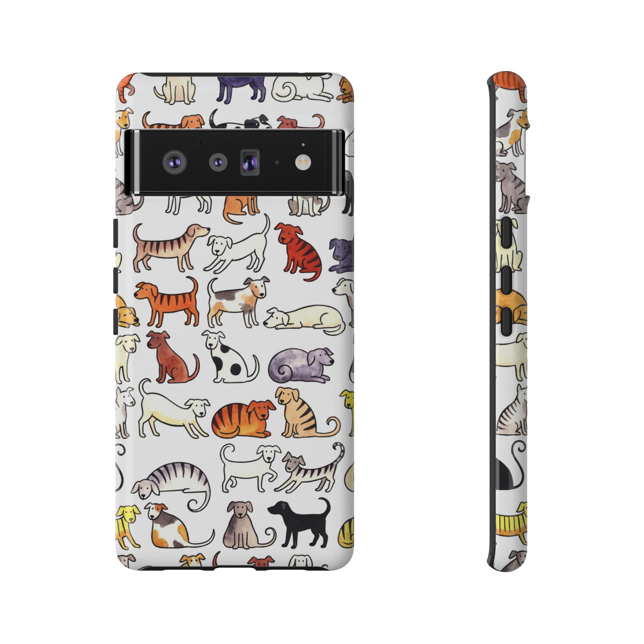 Dog Pattern Google Pixel Case | Cute Colourful Dogs