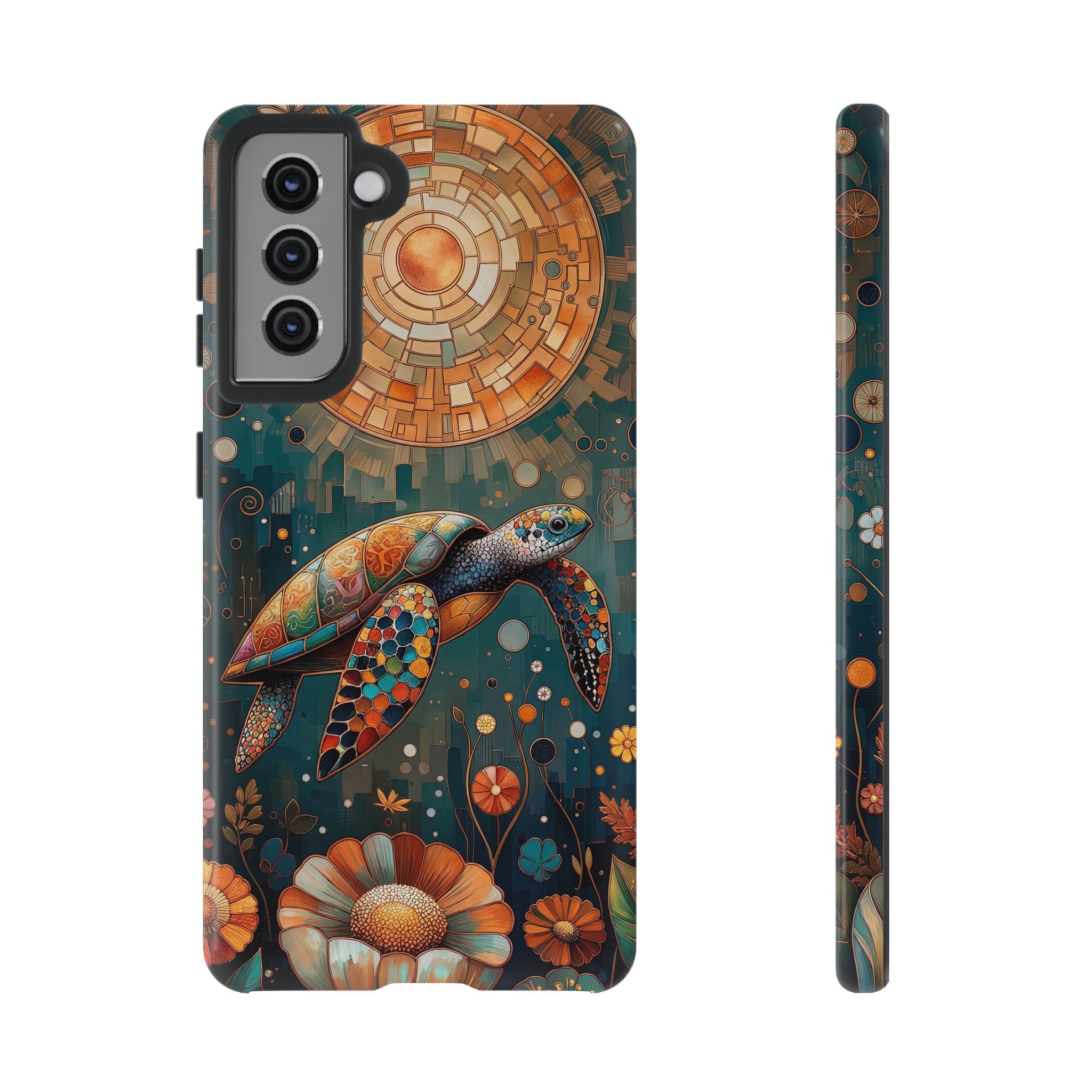 Colourful Mosaic Sea Turtle Samsung Galaxy Case