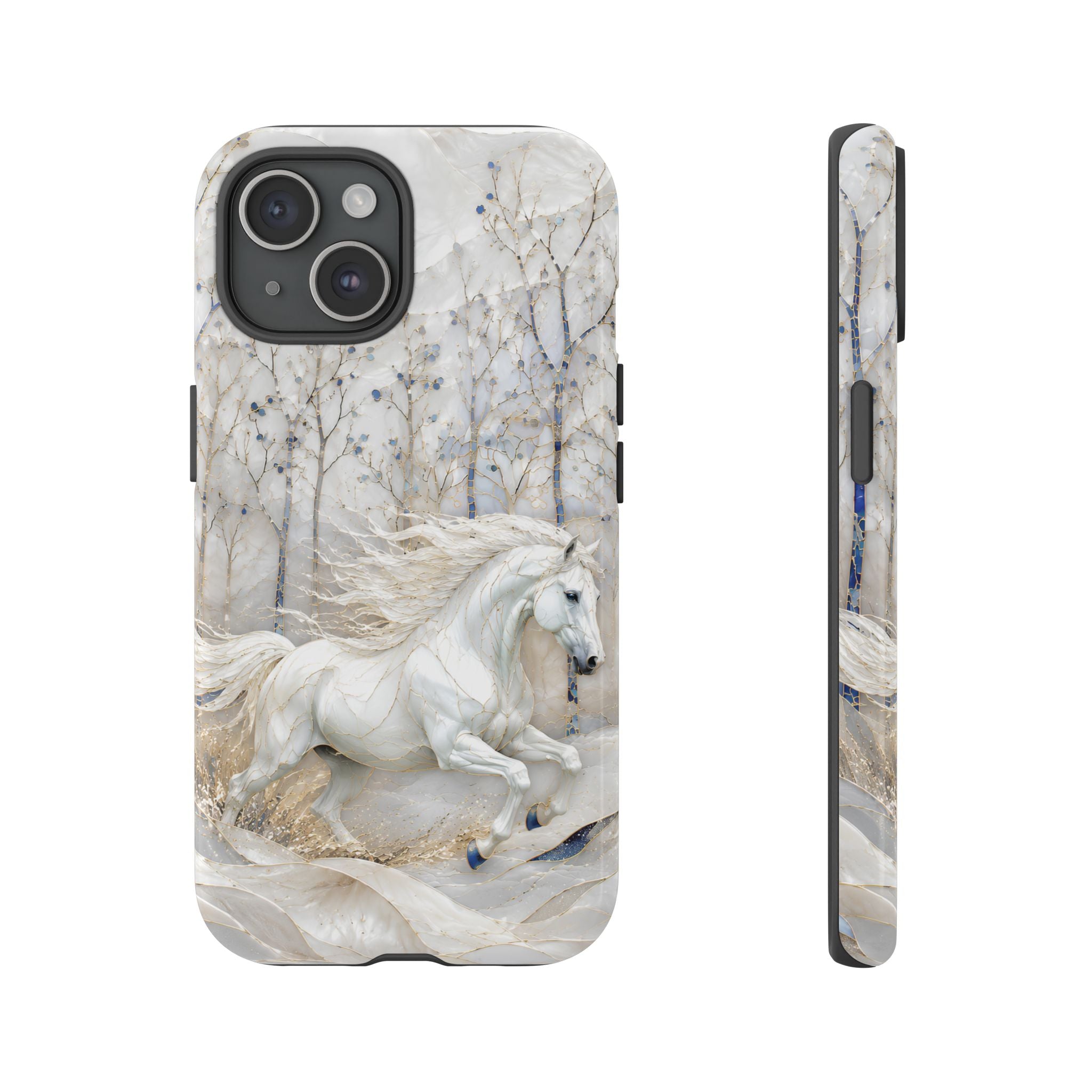 White Horse iPhone Case | Winter Forest iPhone Case