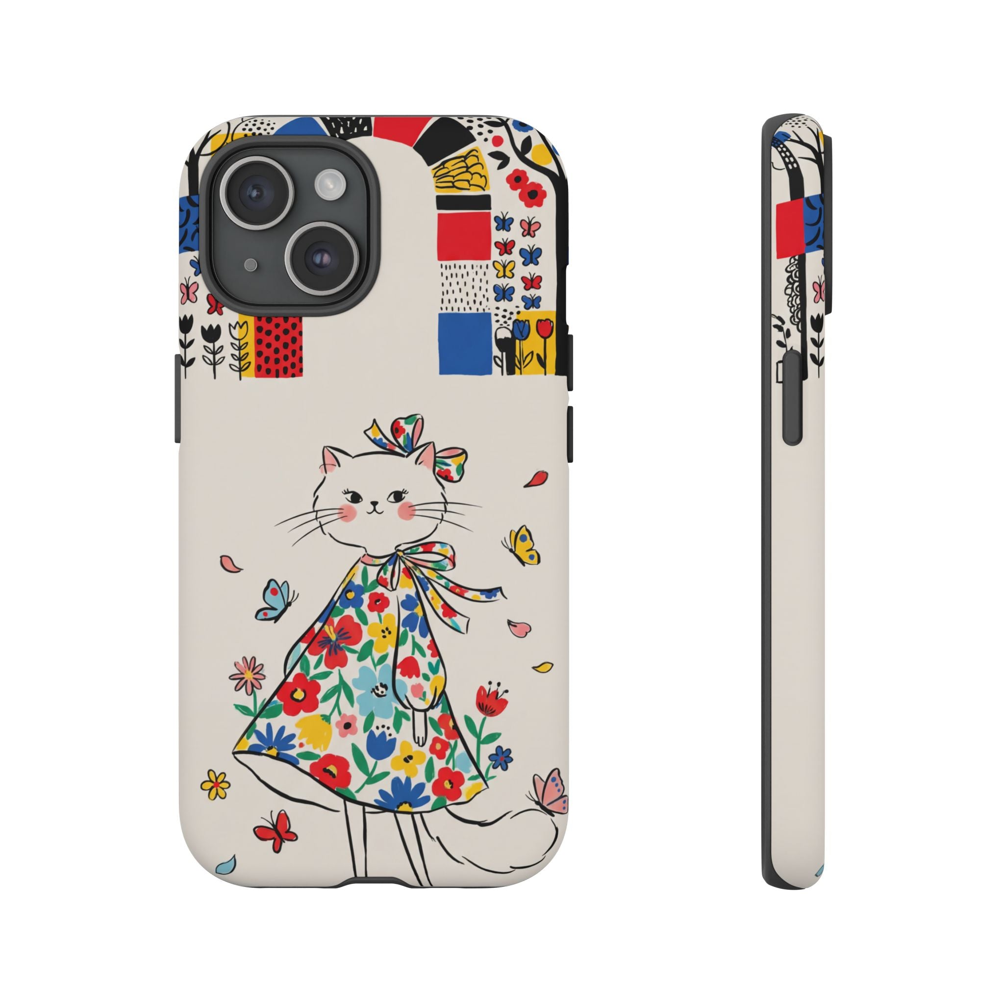 Floral Kitty iPhone Case | Cute Cat