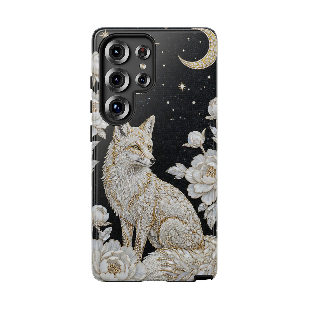 Mystic Fox Moon Samsung Galaxy Phone Case | Celestial Floral Phone Cover