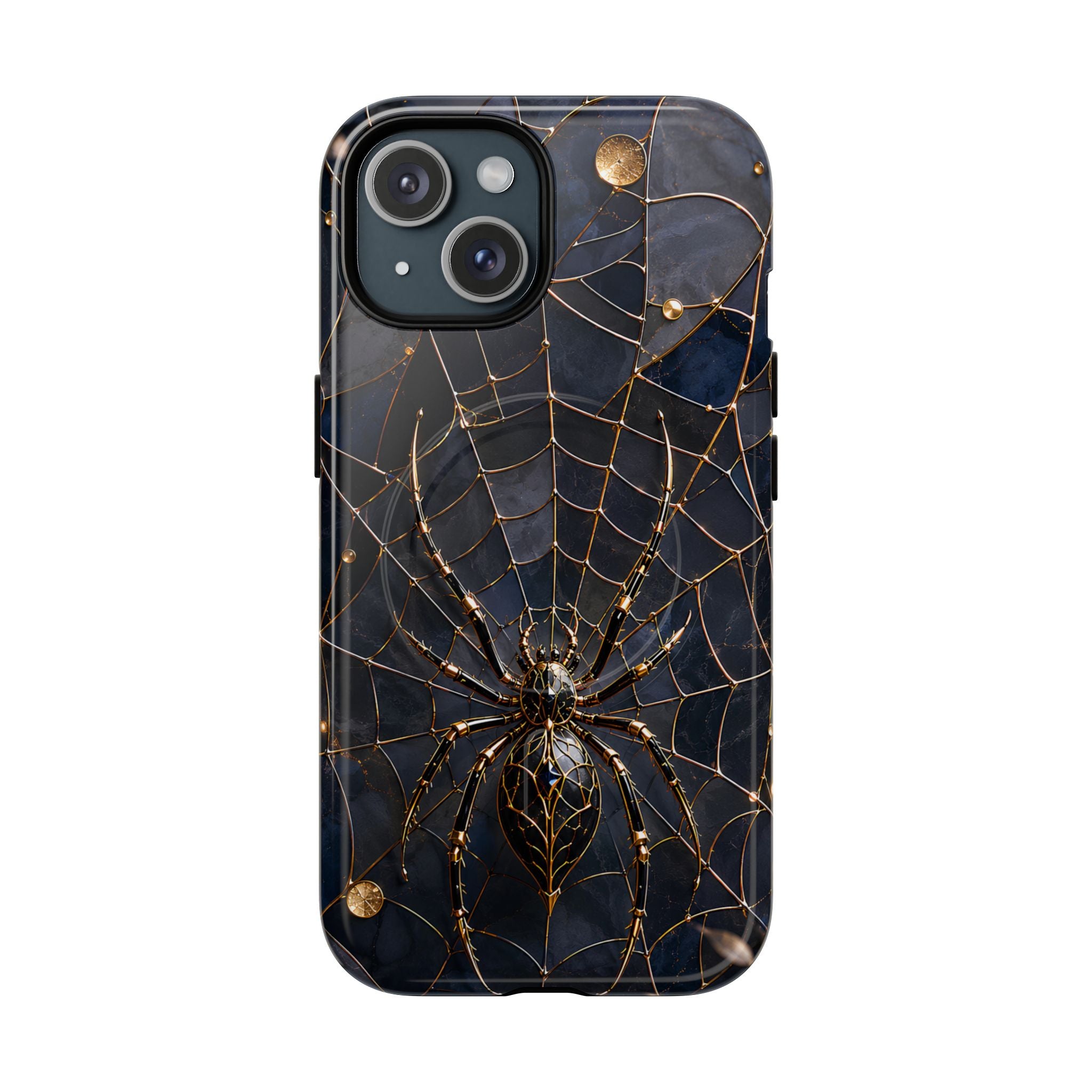 Golden Spider Web Tough MagSafe Case