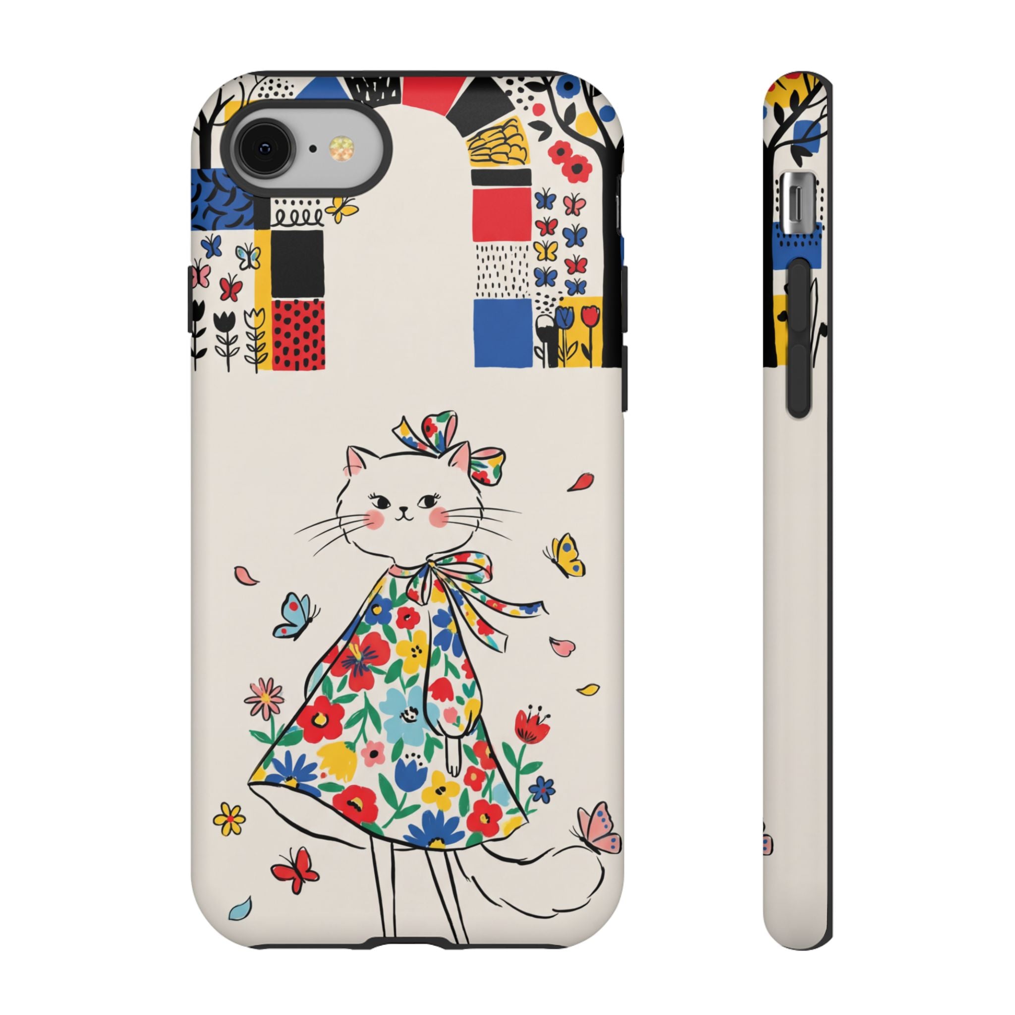 Floral Kitty iPhone Case | Cute Cat