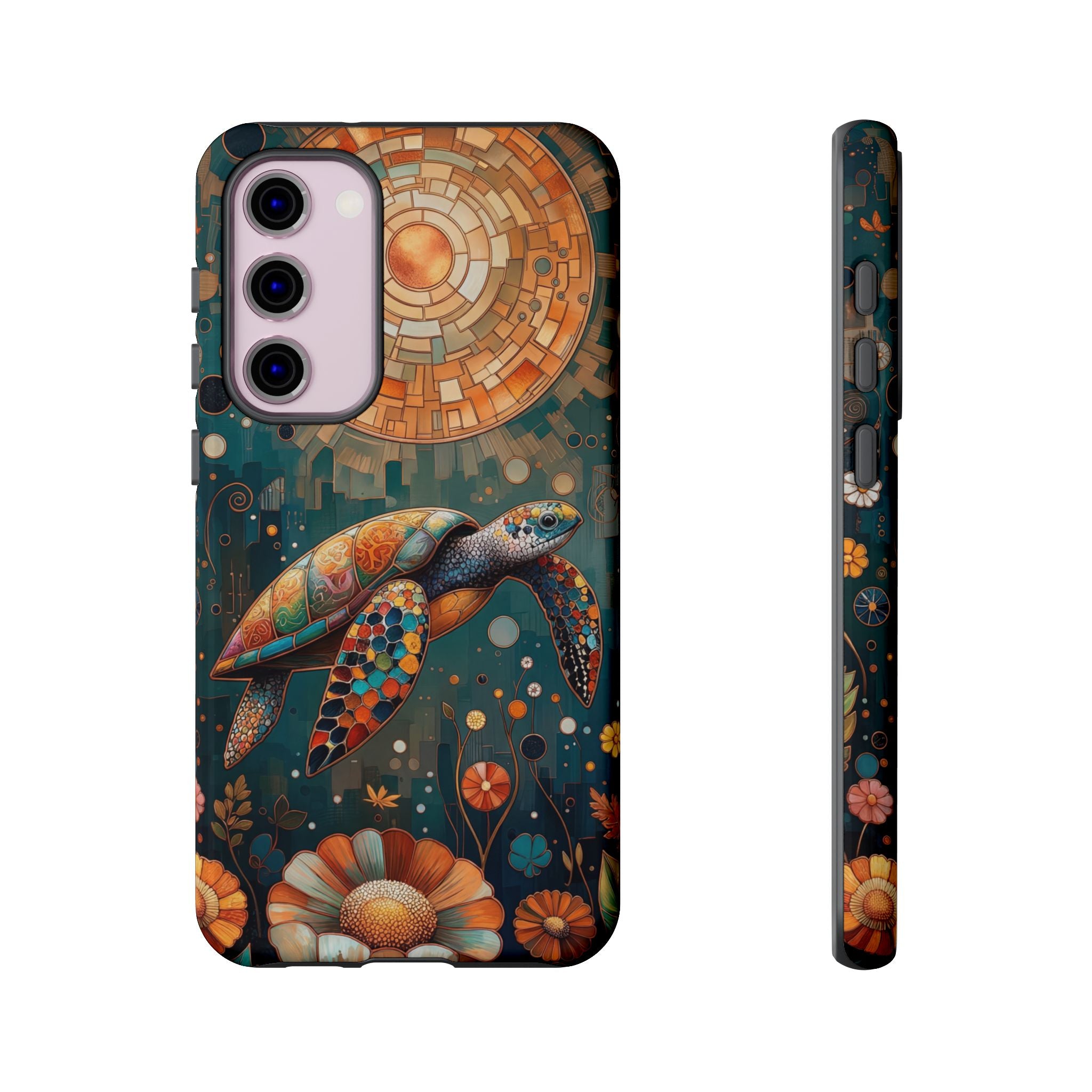 Colourful Mosaic Sea Turtle Samsung Galaxy Case