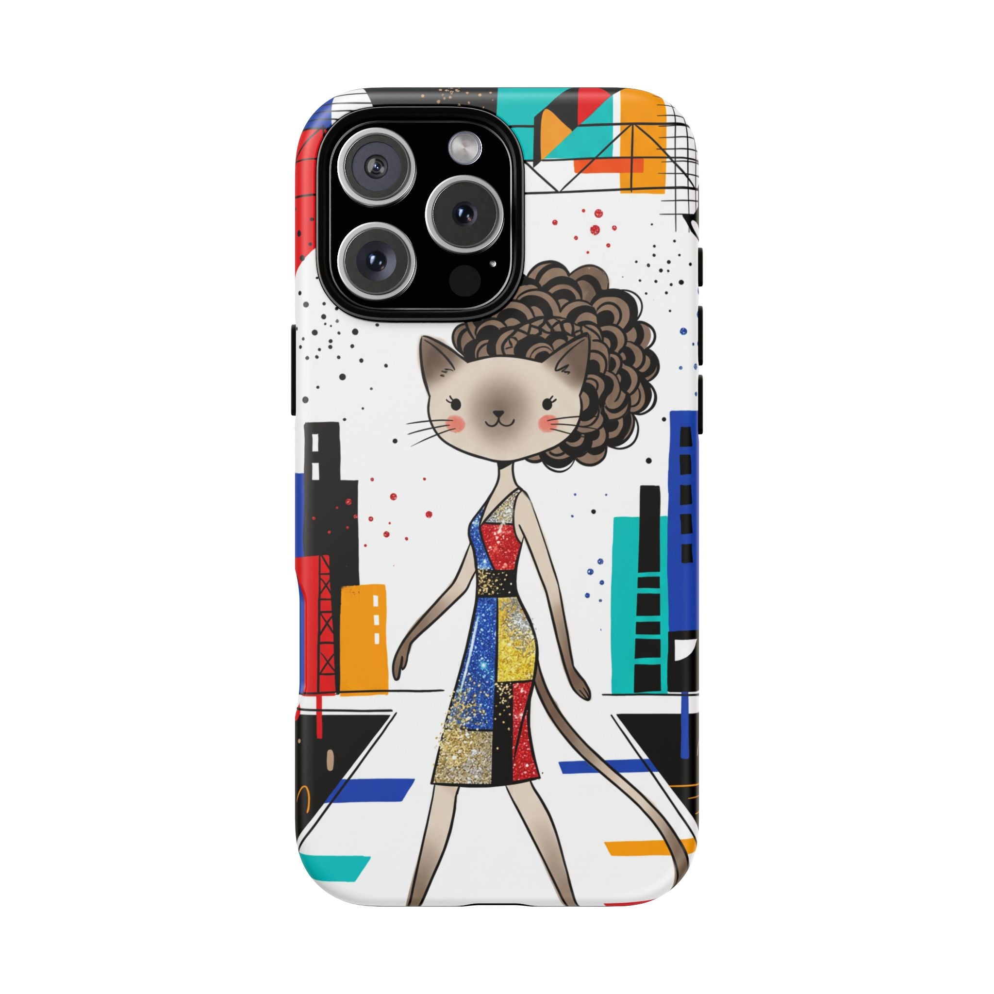 Catwalk City iPhone Case | Cute Fashion Cat