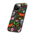 Floral Woodland iPhone Case | Colourful Fox & Owl Protective Cover