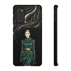Elegante custodia per telefono Samsung Galaxy con donna della foresta