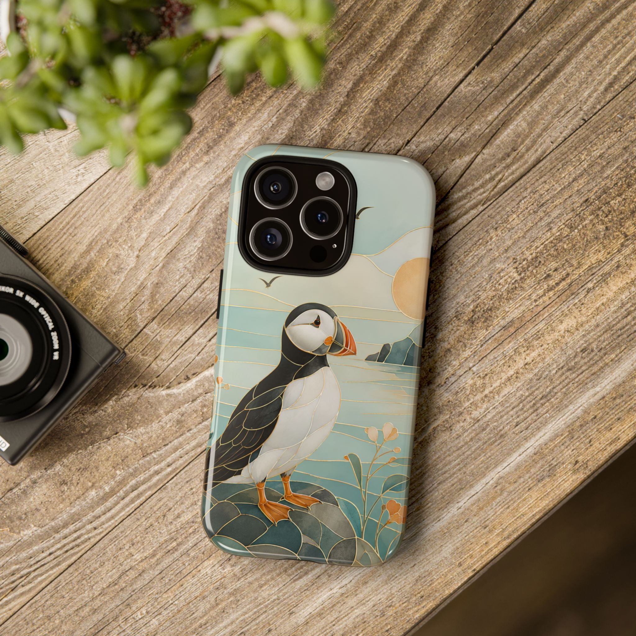 Puffin Coastal iPhone Case | Seaside Bird Art iPhone Case
