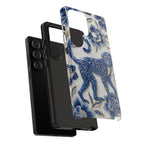Cover per Samsung Galaxy Scimmia Zodiaco Cinese | Custodia protettiva Arte Porcellana Blu e Bianca | Regalo Anno della Scimmia
