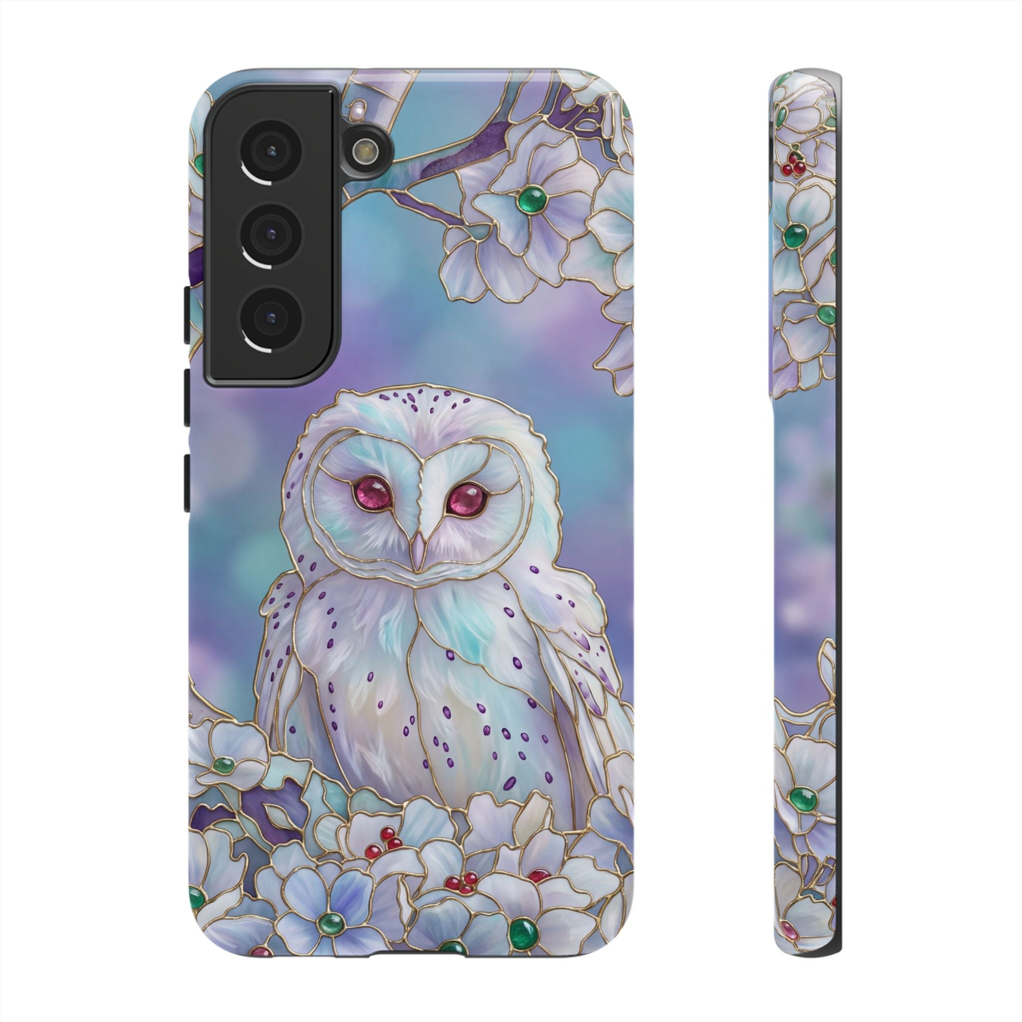Floral Pastel Mystic Barn Owl Samsung Galaxy Case