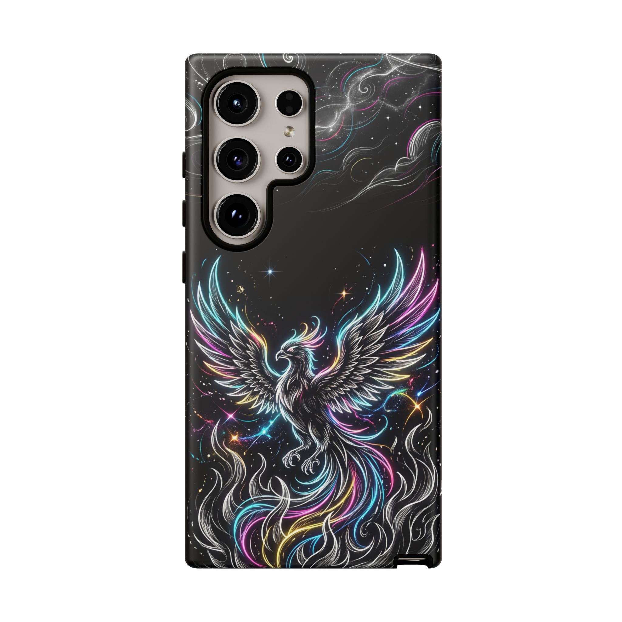 Colorful Neon Phoenix Tough Samsung Galaxy Phone Case
