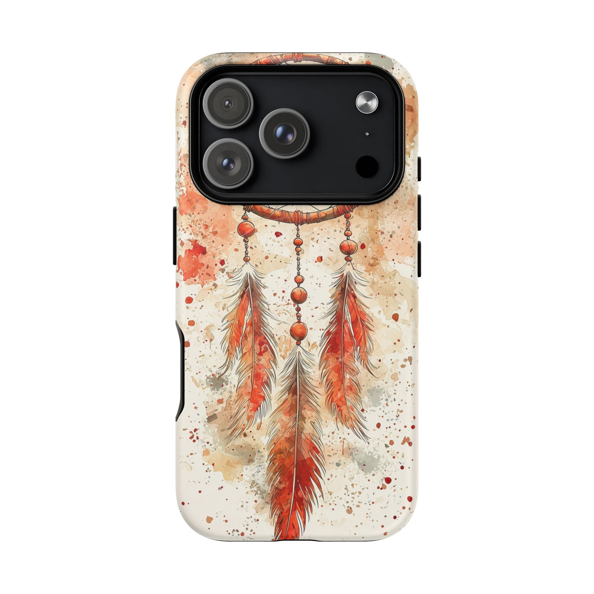 Custodia rigida MagSafe per iPhone Dreamcatcher | Piuma acquerello