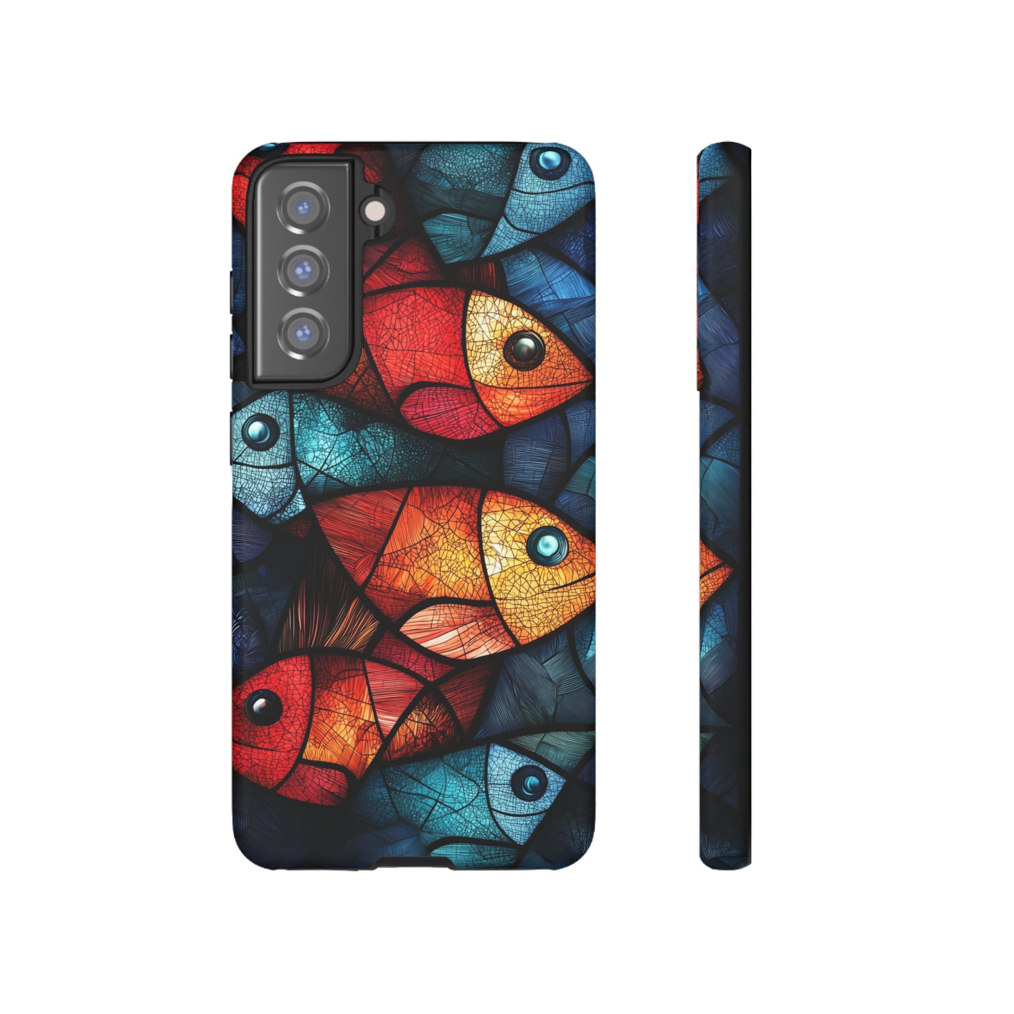Fish Mosaic Tough Samsung Galaxy Case — Colourful Artistic Fish Pattern