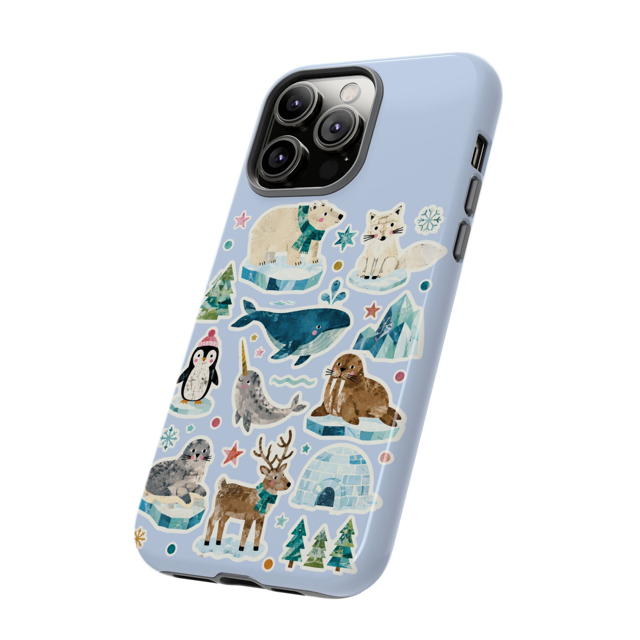 Cute Arctic Animals Tough iPhone Case