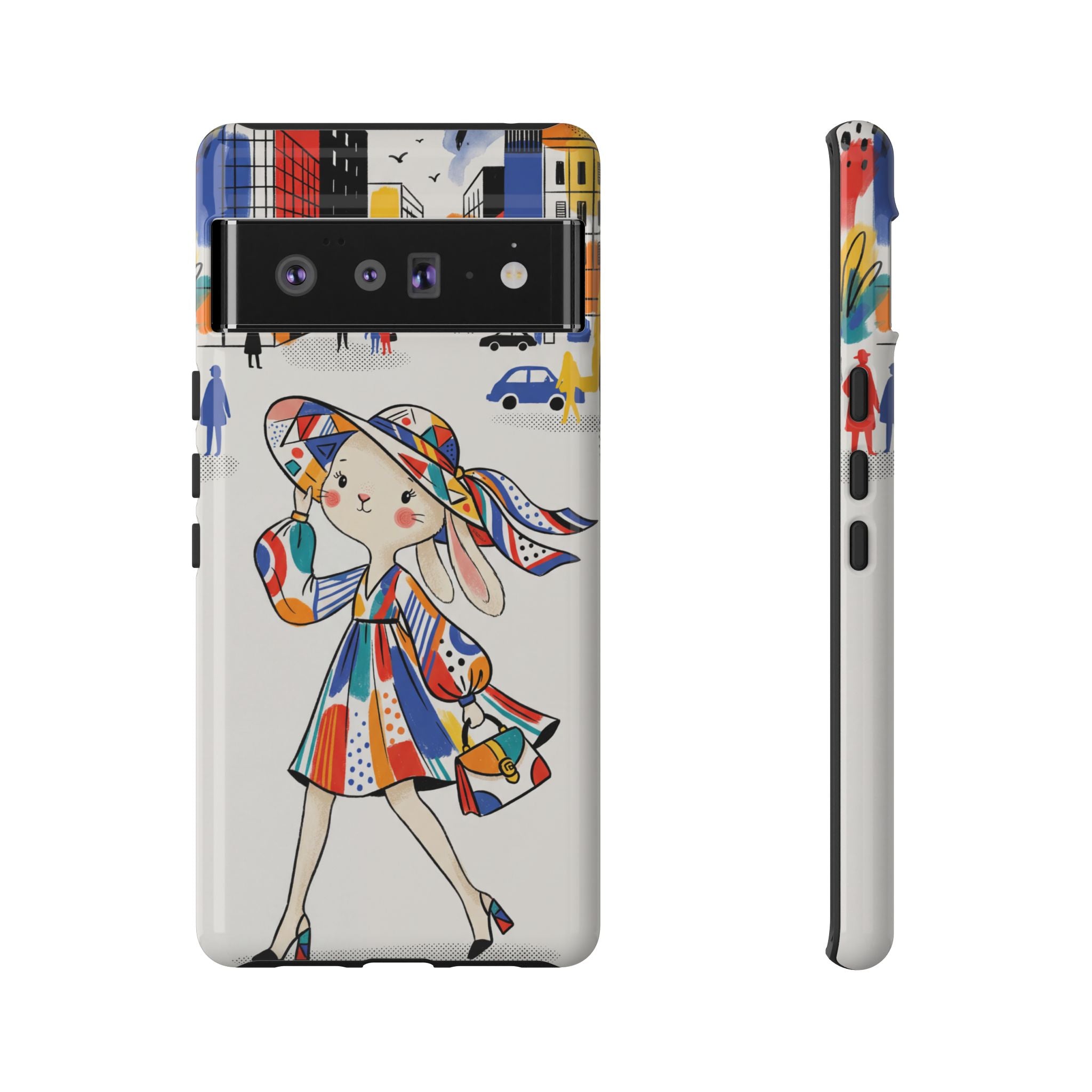 Chic Bunny City Google Pixel Phone Case