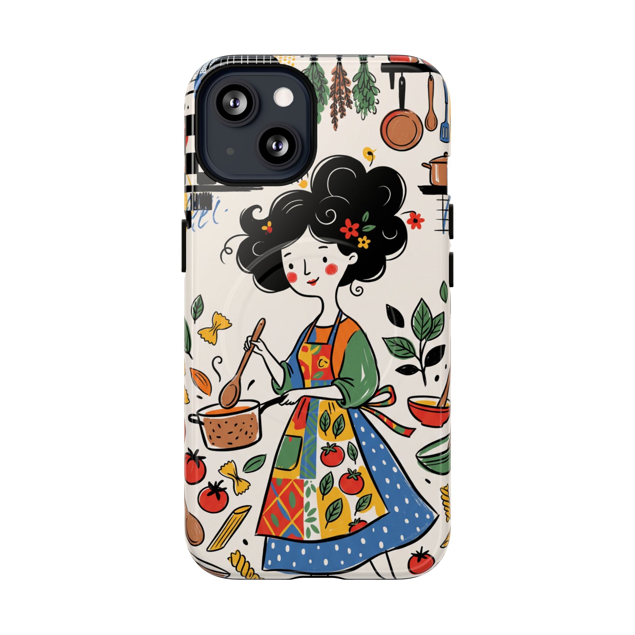 Whimsical Chef Kitchen Illustration MagSafe iPhone Case
