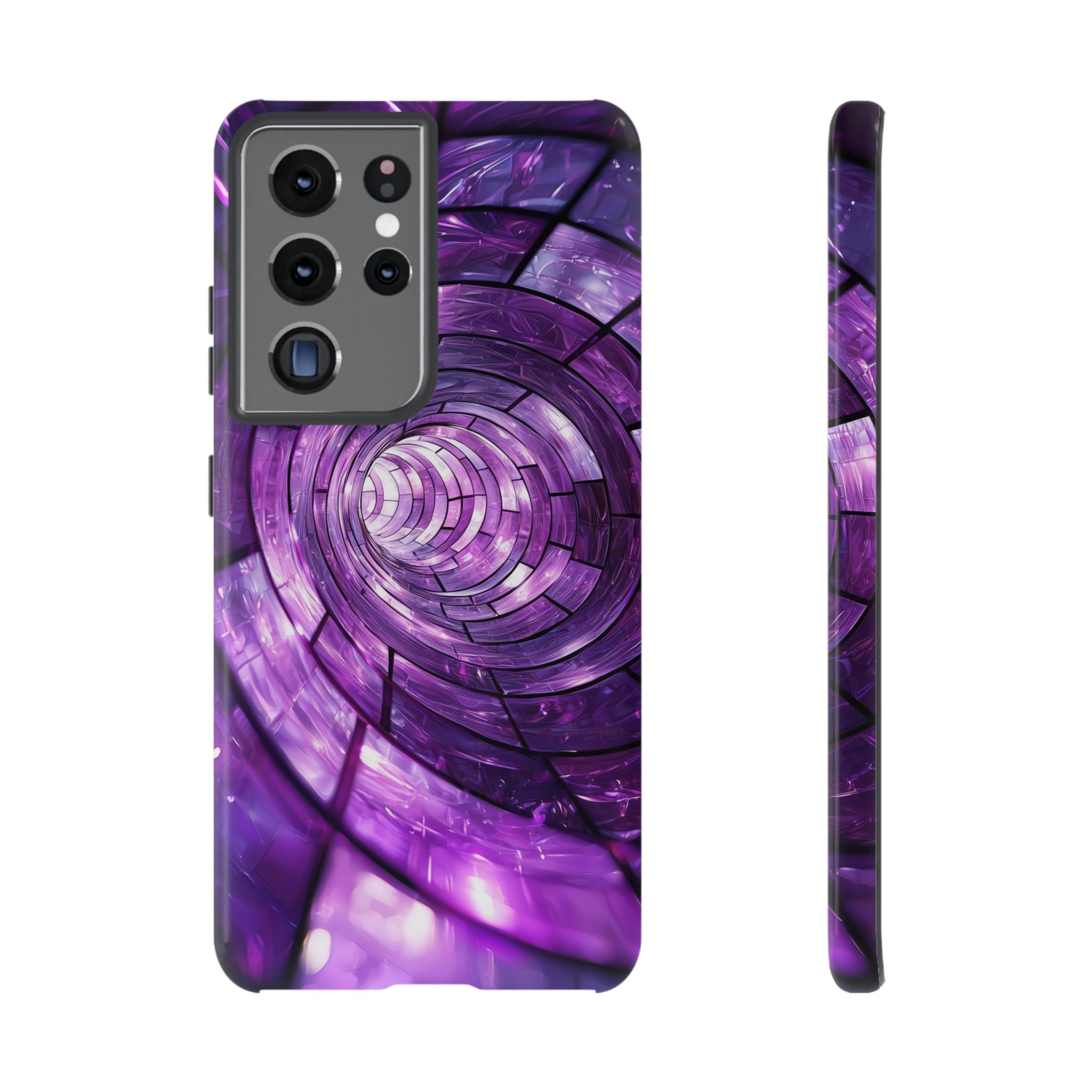 Purple Vortex Tough Samsung Galaxy Case — Abstract Spiral Protective Cover